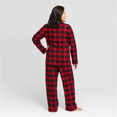 Womens Buffalo Check Flannel Pajama Set Wondershop™ Red Target