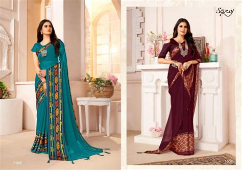 Saroj Suhani Soft Georgette Festive Wear Saree Catalog