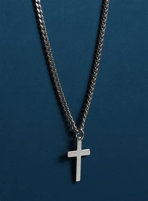 Cuban Chain Stainless Steel Cross Necklace — We Are All Smith Mens Jewelry And Clothing