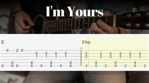 Im Yours Jason Mraz Easy Fingerstyle Guitar Lessons Tab Youtube