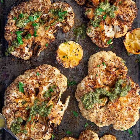 Grilled Cauliflower Steaks With Chimichurri Tasty Made Simple