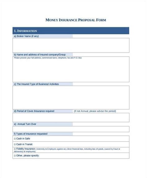 Insurance Proposal Templates For Word Financial Report