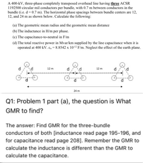 Solved A Kv Three Phase Completely Transposed Overhead Chegg