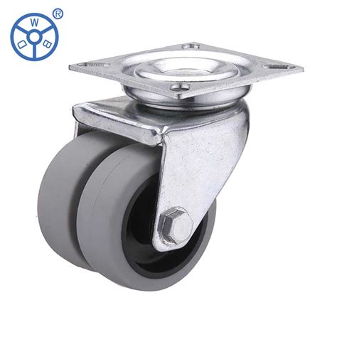 Wbd Factory Direct Swivel Caster Wheels With Brake Threaded Stem TPR