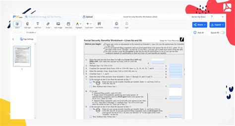 Social Security Benefits Worksheet Pdfliner Worksheets Library