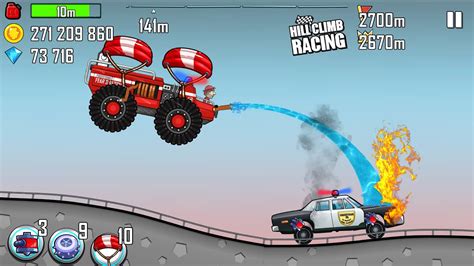 Hill Climb Racing FIRE TRUCK Rescue Police Car In HIGHWAY Android