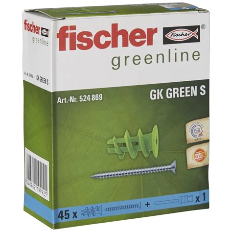 Fischer Gipskartond Bel Gk Green Mm Nylon Hagebau De