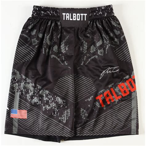 Payton Talbott Signed Custom Fight Shorts Beckett Pristine Auction