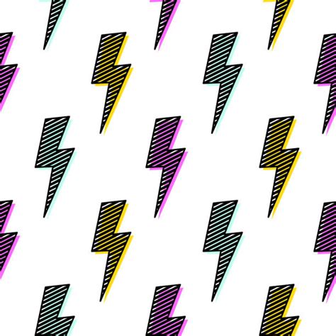 lightning bolt pattern illustrations royalty  vector graphics