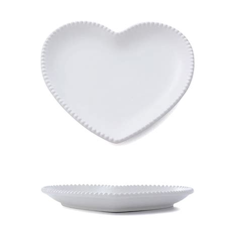 Choold Elegant Ceramic Heart Shaped Dinner Platesalad