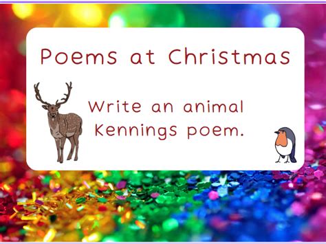 Poems at Christmas: write an animal kennings poem LESSON PLAN | Teaching Resources