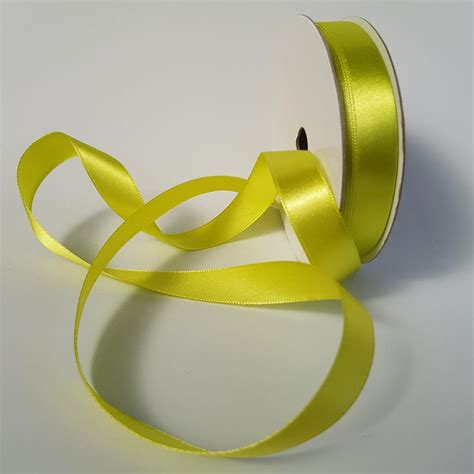 Satin Ribbon Single Sided 15mm Lime Desflora