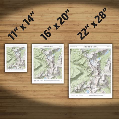 Highline Trail – Trail map prints – Paper Cairns