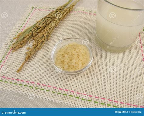 Rice Water In Glass Stock Image Image Of Drugs Water 80244951