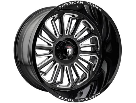 American Truxx Milled Gloss Black At Butcher Wheels Realtruck