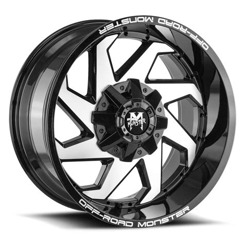 Off Road Monster M09 GBM Rims Wheels Gloss Black 20 0x10 0 Group A