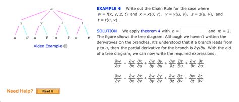 Solved EXAMPLE 4 Write Out The Chain Rule For The Case Where Chegg