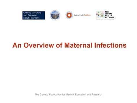 Maternal Infections Overview Pdf