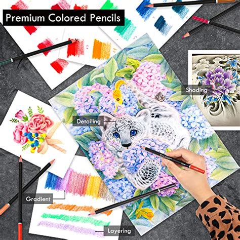 Premium Drawing Pencil Set 96pcs Including 72 Colored Pencils And 24