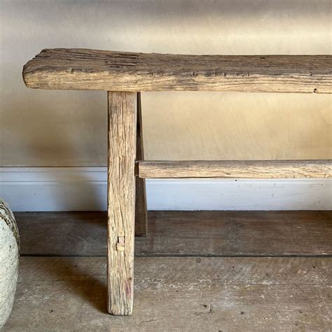 Rustic Wooden Bench Narrow Side Table Bedside Table Narrow Etsy
