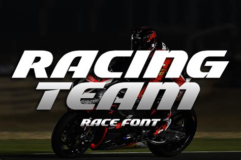 Racing Team Font Lettercorner Studio Fontspace