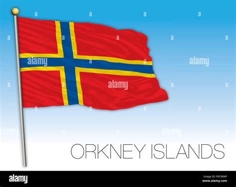 Orkney islands flag, United Kingdom, vector illustration Stock Vector ...