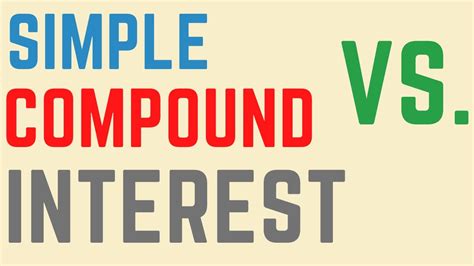 Simple Interest Vs Compound Interest What Is The Difference Youtube