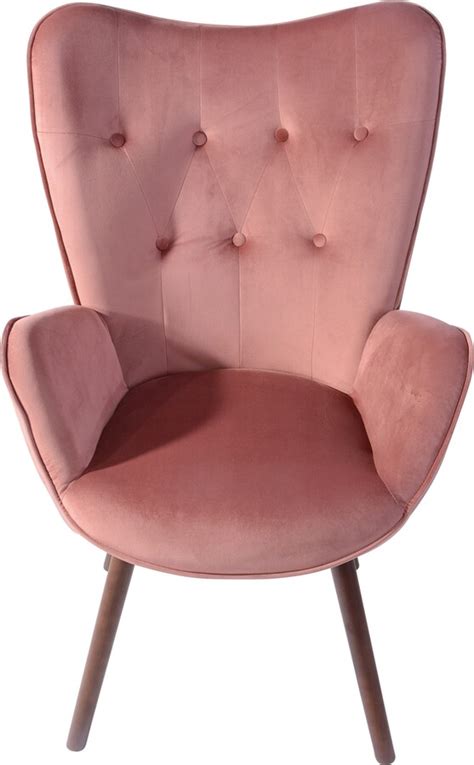 Edwinray Velvet Accent Chair Modern Tufted Button Wingback Vanity Chair