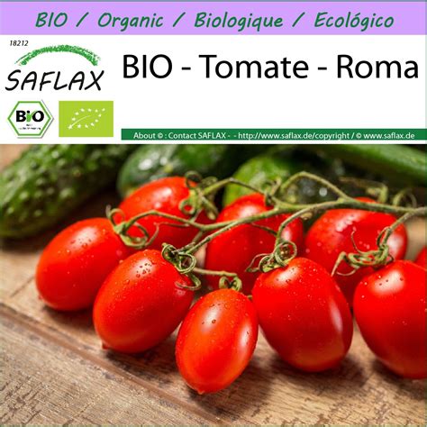 Saflax Bio Tomate Roma Graines Solanum Lycopersicum Ferme