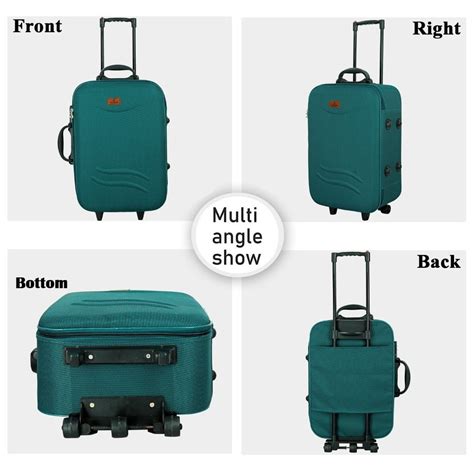 Klassy Collection Green Luggage Trolley Bag With Three Wheels At Rs