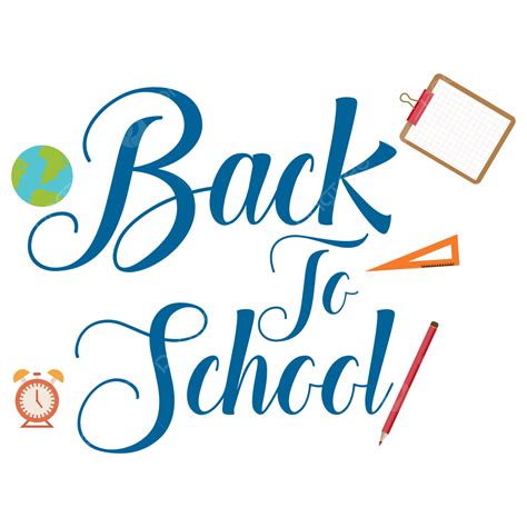 Back To Schools Vector Png Images Back To School Vector Design School