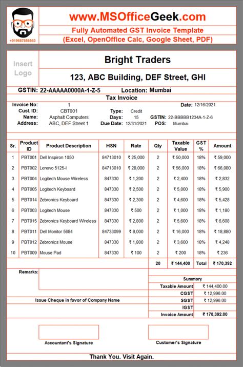 Step By Step Guide To Creating Gst Tax Invoices In Pdf New Invoice