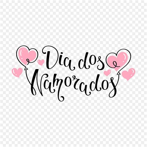 Dia Dos Namorados Greeting Card With Hand Drawn Lettering Off