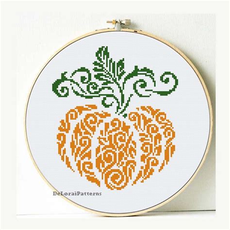 Pumpkin Cross Stitch. Thanksgiving Day Cross Stitch Harvest - Etsy