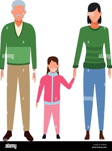 Old Man Woman And Child Avatar Stock Vector Image And Art Alamy