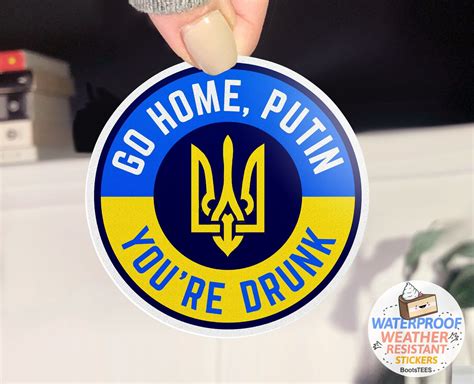 Stickers F Ck Putin Sticker Ukrainian Flag Trident Sticker Support