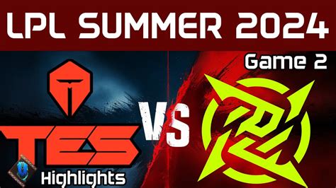 Tes Vs Nip Highlights Game Lpl Summer Top Esports Vs Ninjas In