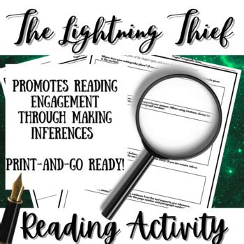 The Lightning Thief Novel Study Activity Close Reading Worksheets