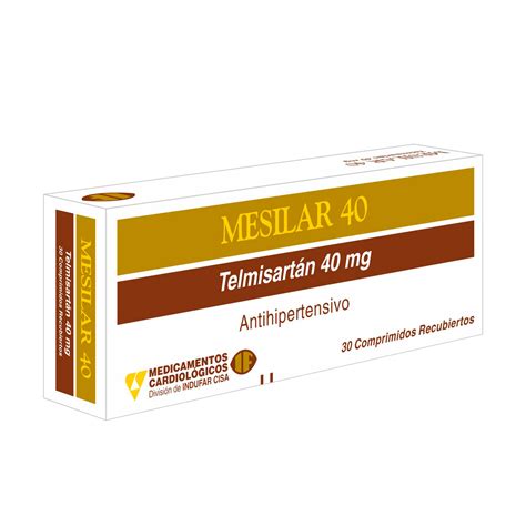 MESILAR 40MG COMP REC X 30 Laboratorios Indufar C I S A