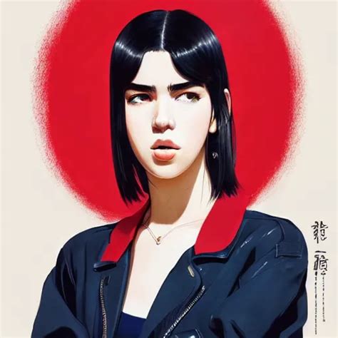 Dua Lipa Portrait As Manga Girl Realistic Shaded Stable Diffusion