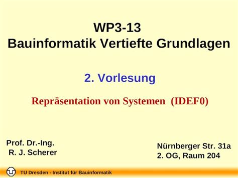 PPT TU Dresden Institut für Bauinformatik Folie Nr 1 WP3 13