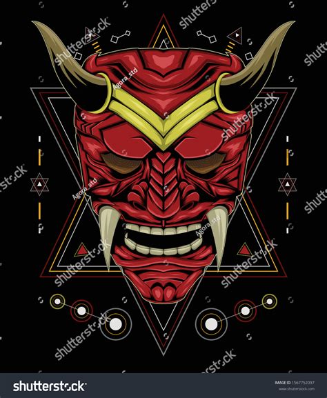 Stock vektor „Samurai Hannya Mask Tattoo Vector Eps“ (bez autorských ...