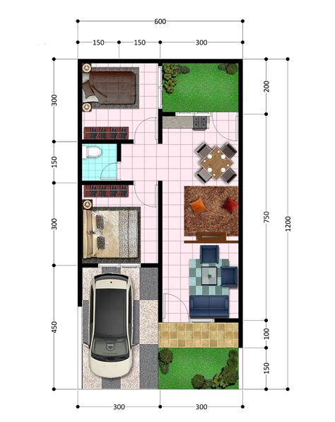 Denah Susunan Tata Ruang Untuk Rumah Minimalis Type 45 Di Bogor Lebih