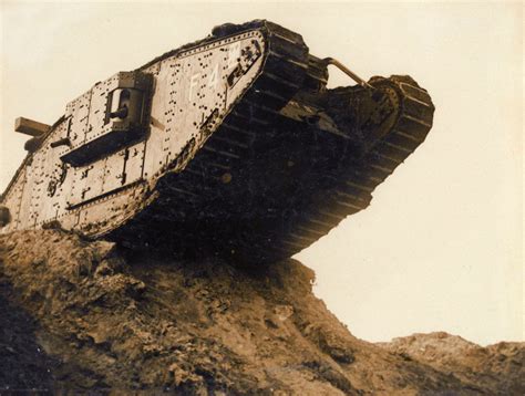 British Mark Iv Tank During Trials 1917 Online Collection National