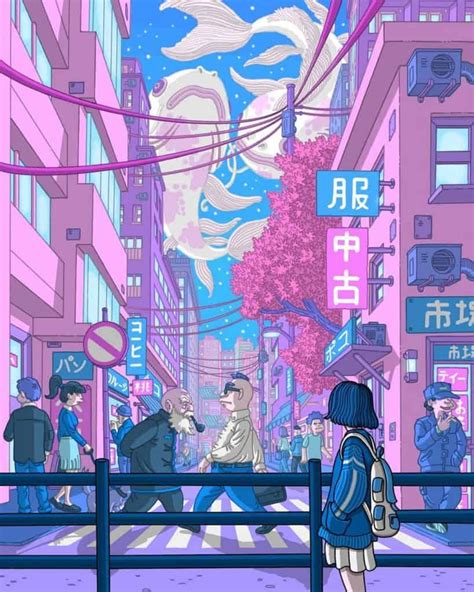 Illustrator Daniele Turturici Aesthetic Japan Aesthetic Art Aesthetic Anime