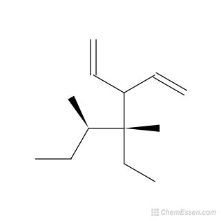 R R Ethenyl Ethyl Dimethylhept Ene Structure C H