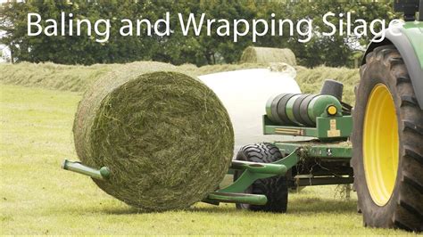 Baling And Wrapping Silage At Hainings Farm Youtube