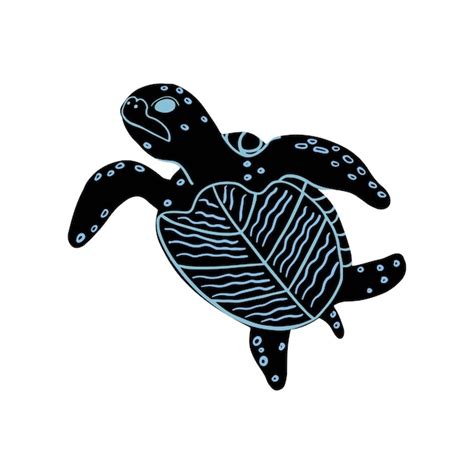 Premium Vector Sea Turtle Swimming Silhouette Black And White Vector