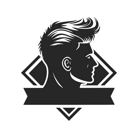 Logotipo En Blanco Y Negro Con La Imagen De Un Hombre Elegante Para Su