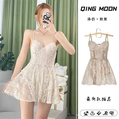 Women Swimsuit Bathing Suit Hot Spring One Piece Retro Pure Sexy Cover Meat Swimming Swim Suit